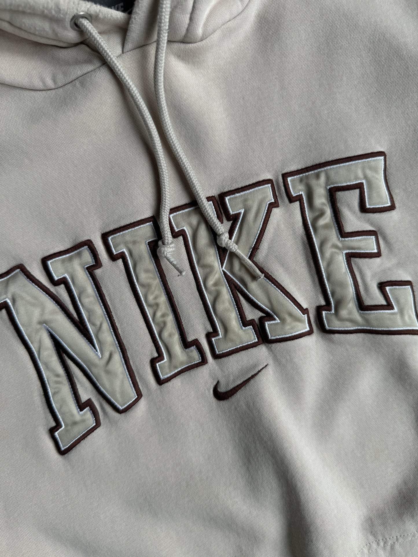 Vintage Cream Nike Hoodie - XL