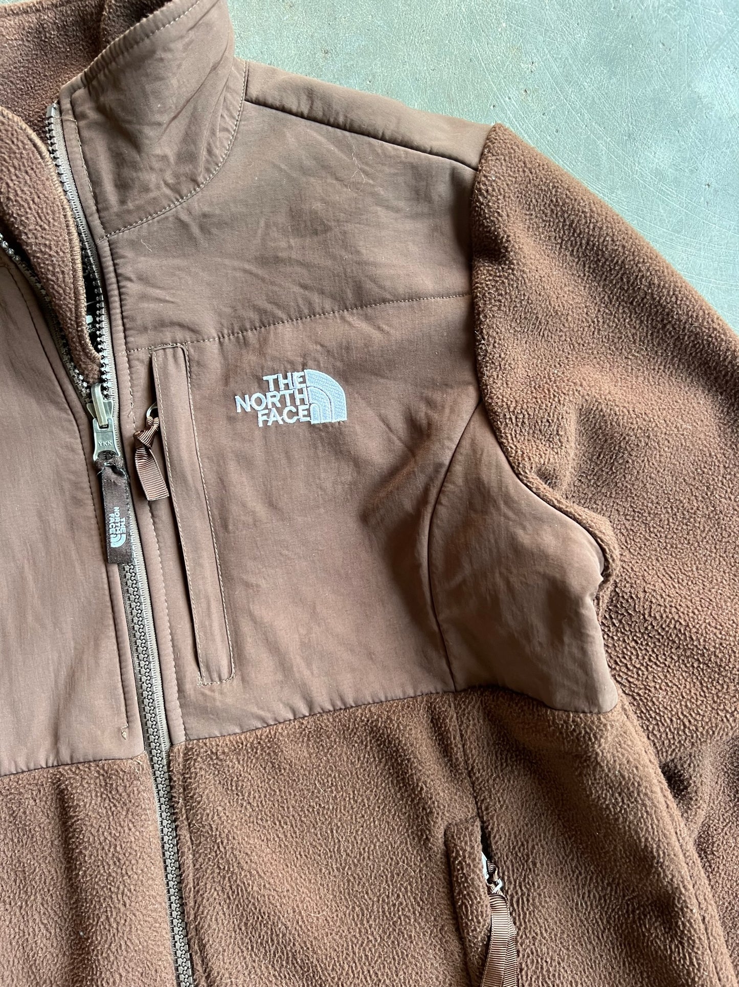 Vintage Brown Fleece North Face Zip Up Jacket - L