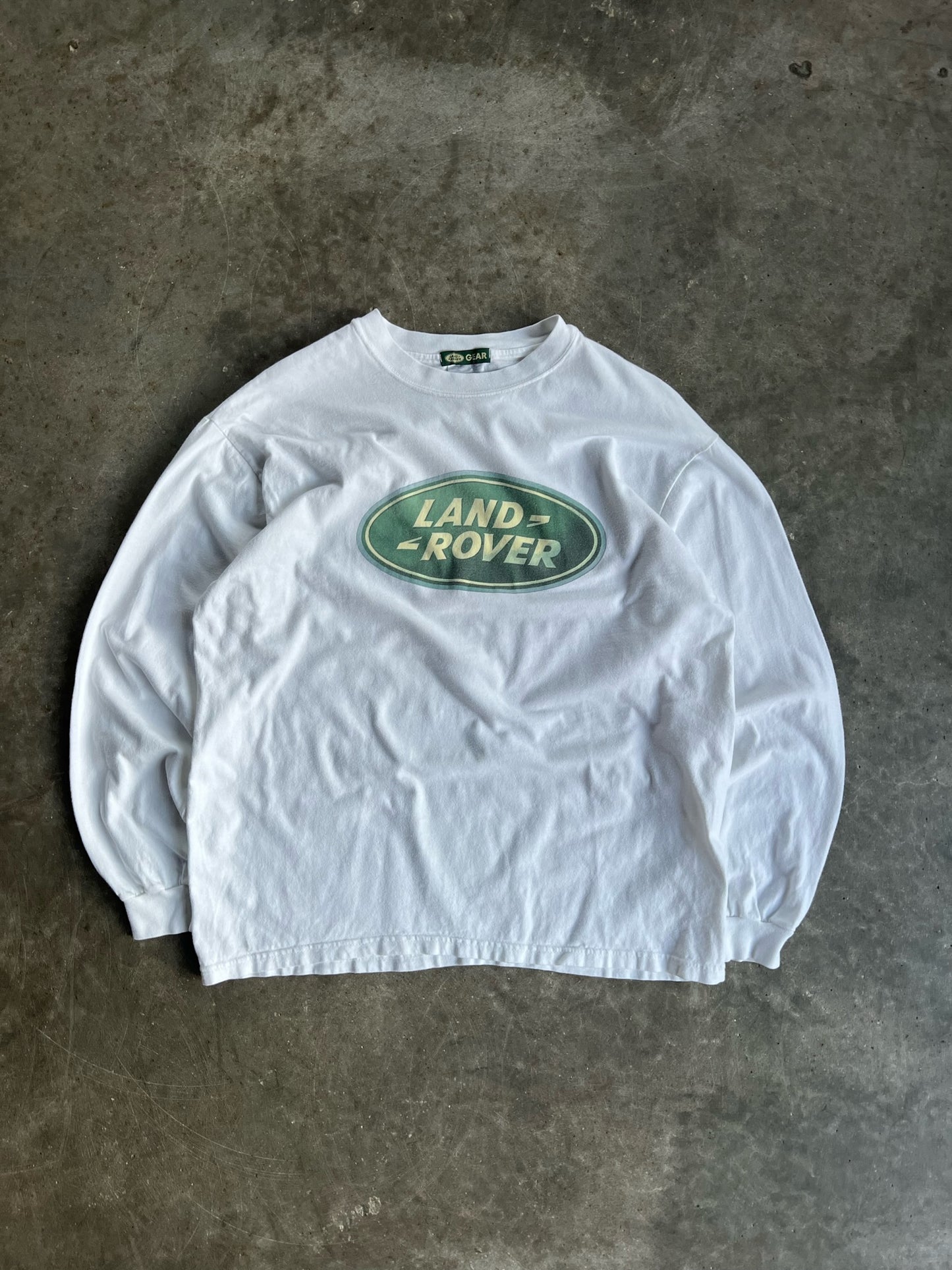 Vintage White Land Rover Long Sleeve - L