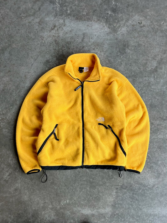 Vintage Yellow Fleece North Face Zip Up - L