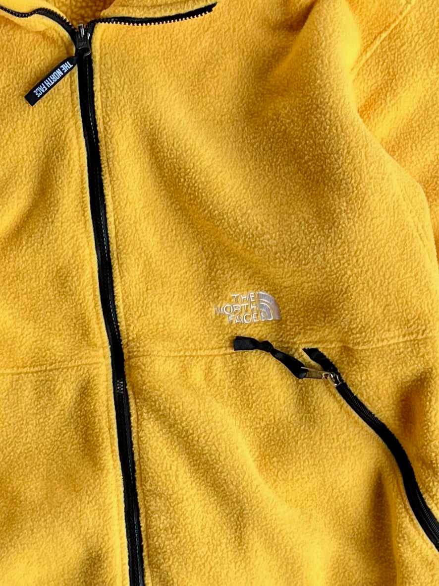 Vintage Yellow Fleece North Face Zip Up - L