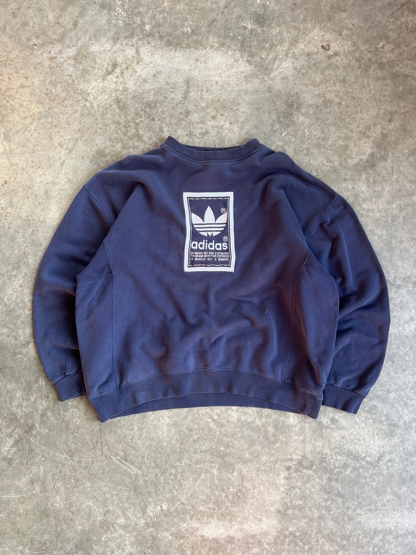 Vintage Navy Adidas Crew - XL