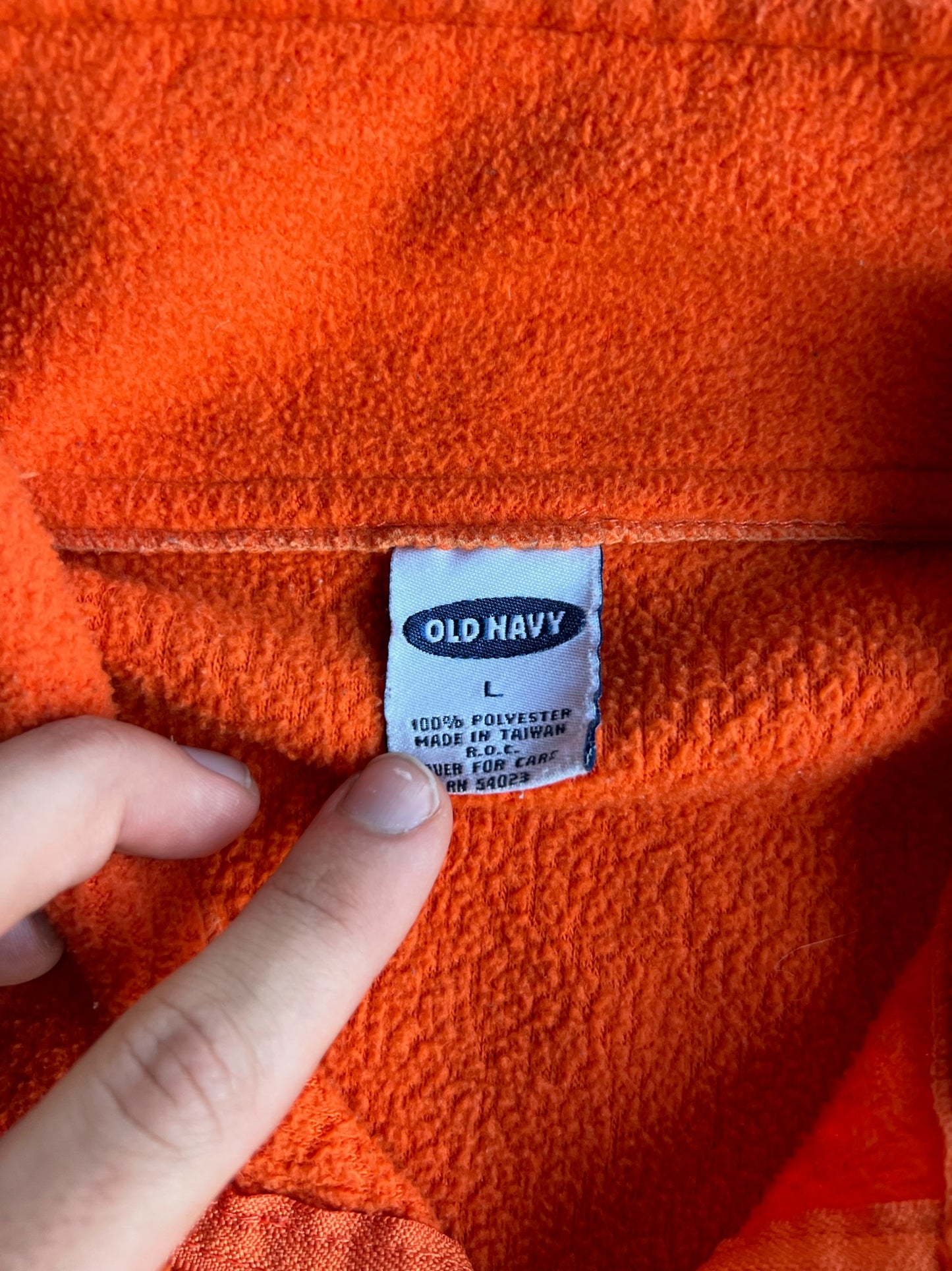 Vintage Orange Fleece Old Navy Quarter Zip - L