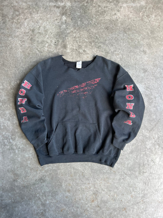 Vintage Faded Honda Off the Shoulder Crew - XL