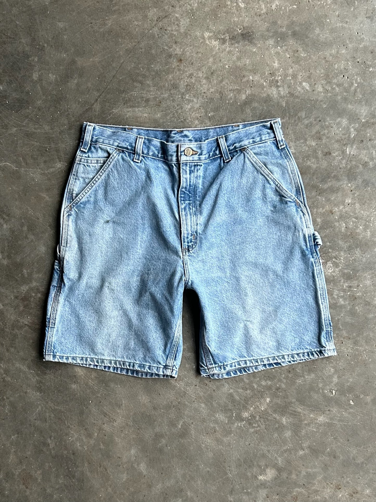 Vintage Faded Denim Carpenter Carhartt Shorts - 34