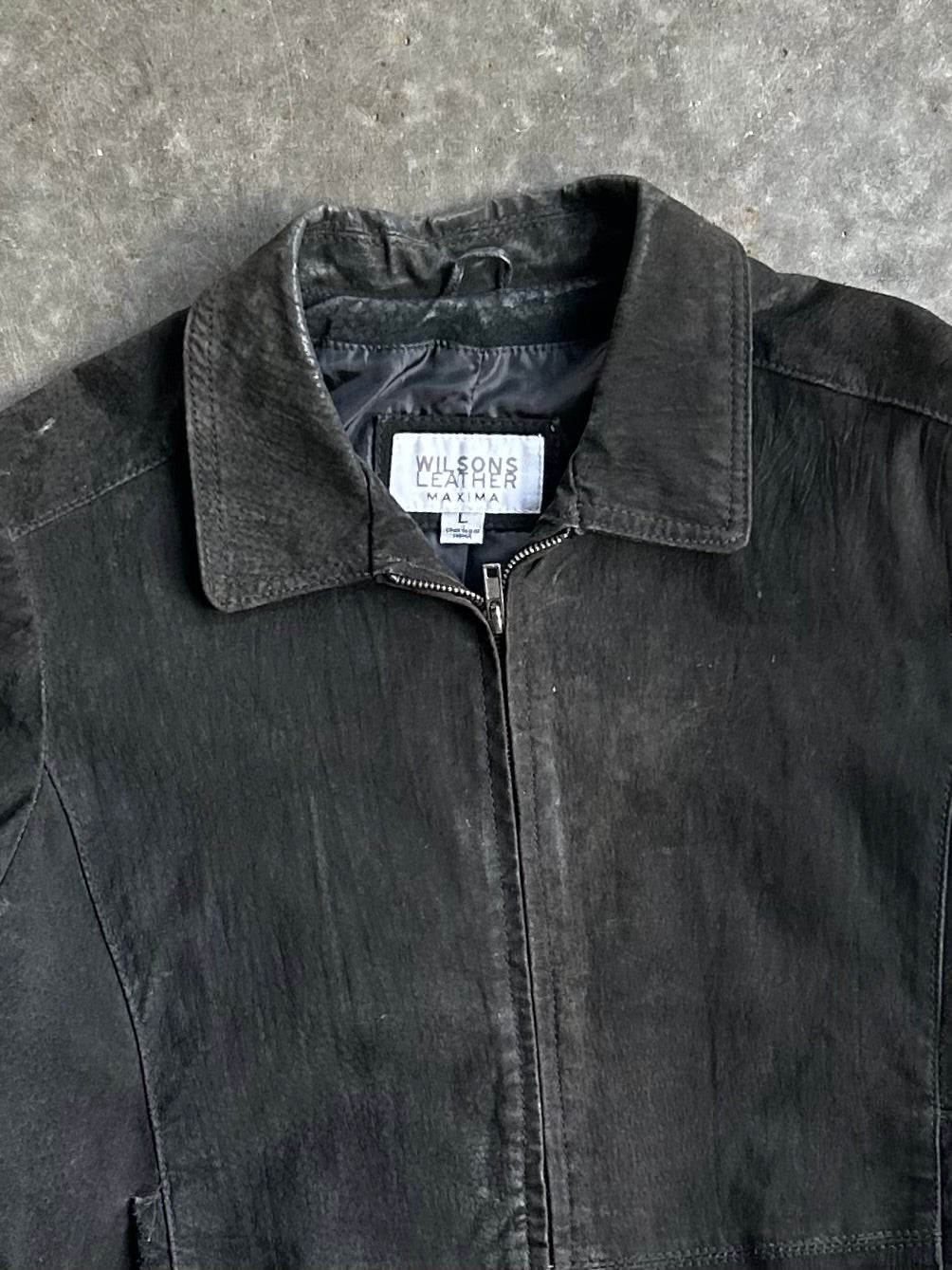 Vintage Black Wilsons Leather Jacket - L