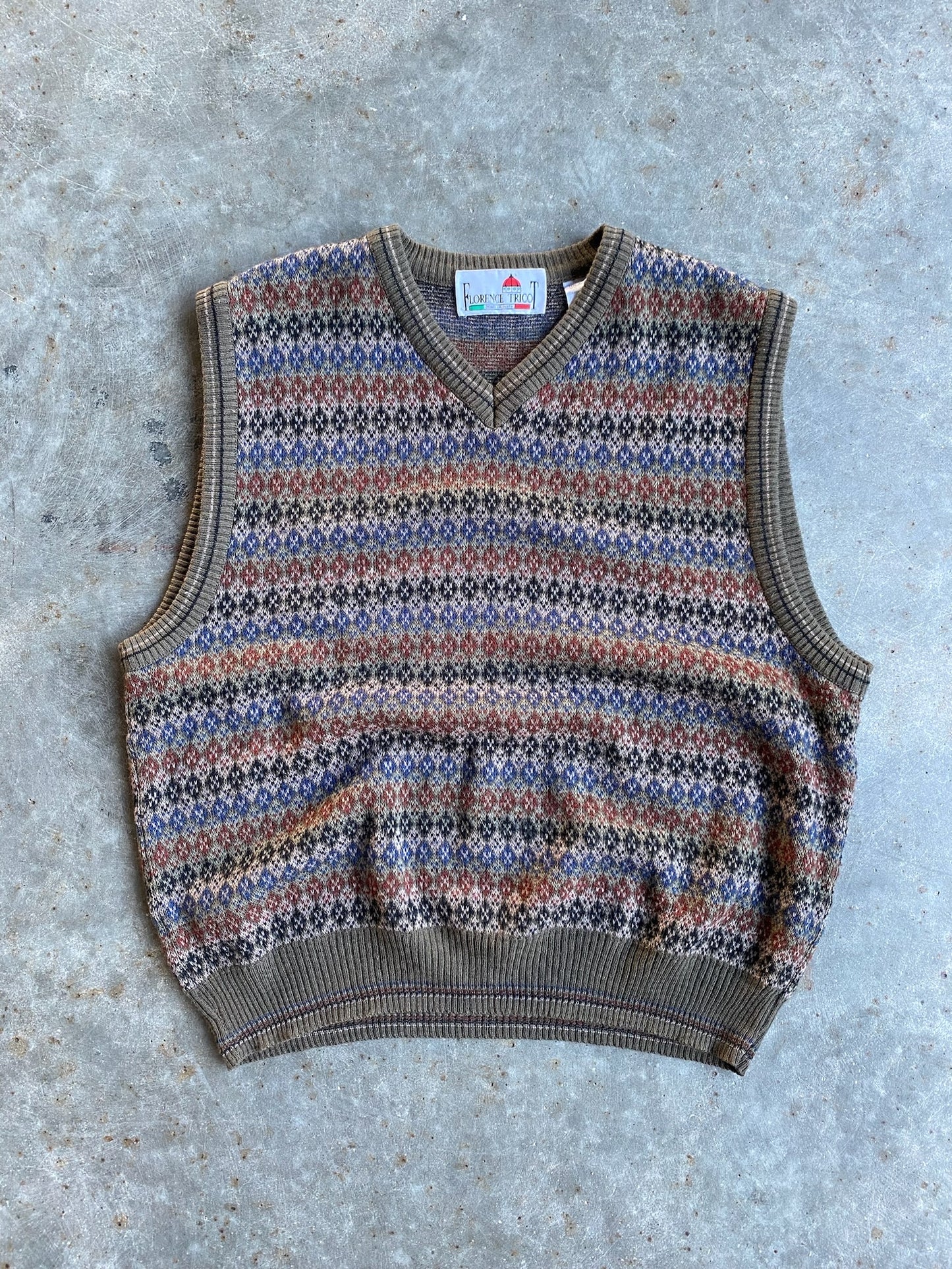 Vintage Florence Tricot Sweater Vest - L