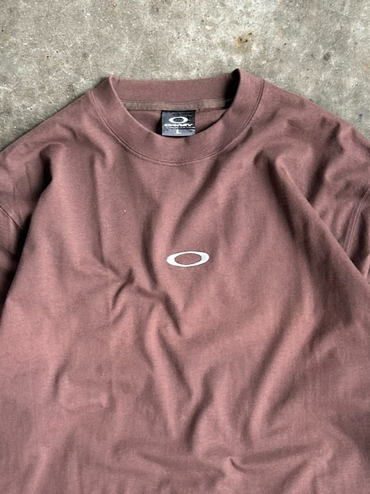 Vintage Brown Oakley Long Sleeve Cropped Tee - L