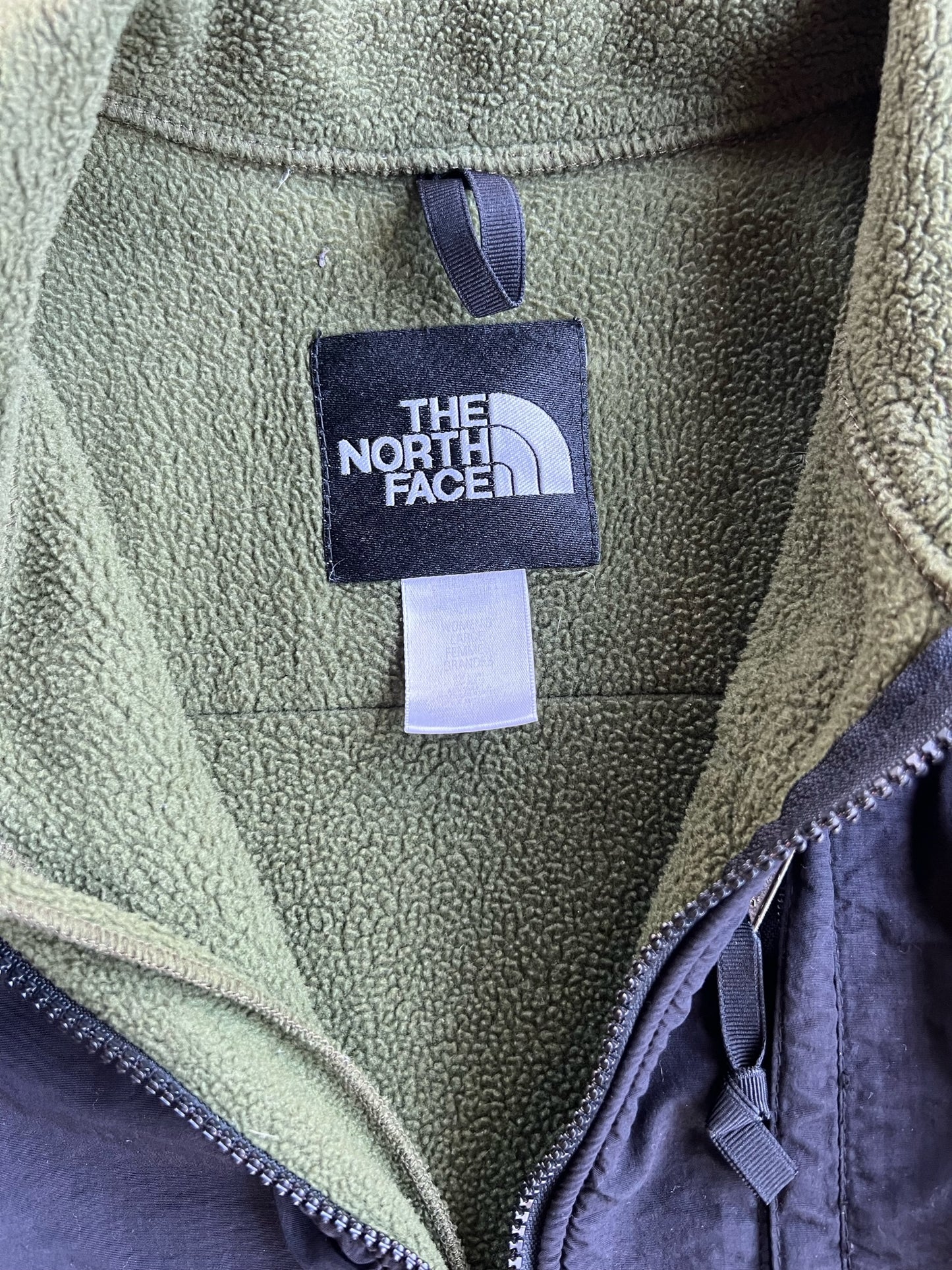 Vintage Olive Green Fleece North Face Zip Up - L