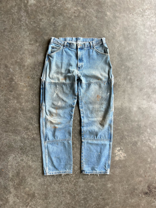 Vintage Faded Painted Dickies Double Knee - 36