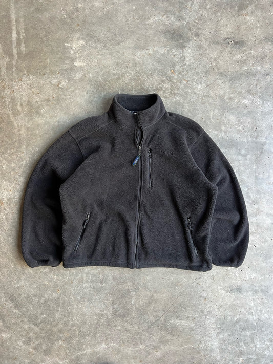 Vintage Black Fleece LL. Bean Zip Up - L