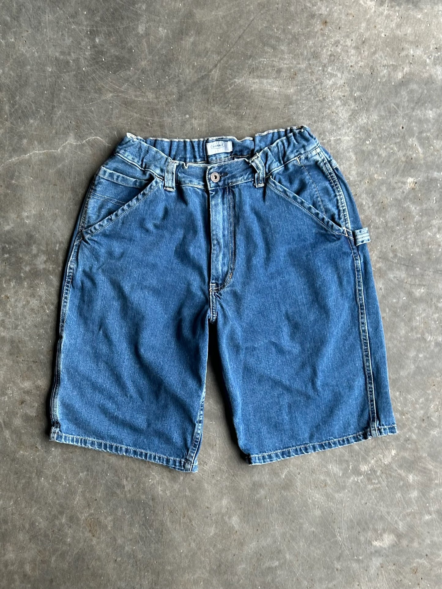 Vintage Dark Wash Old Navy Carpenter Denim Shorts - 30