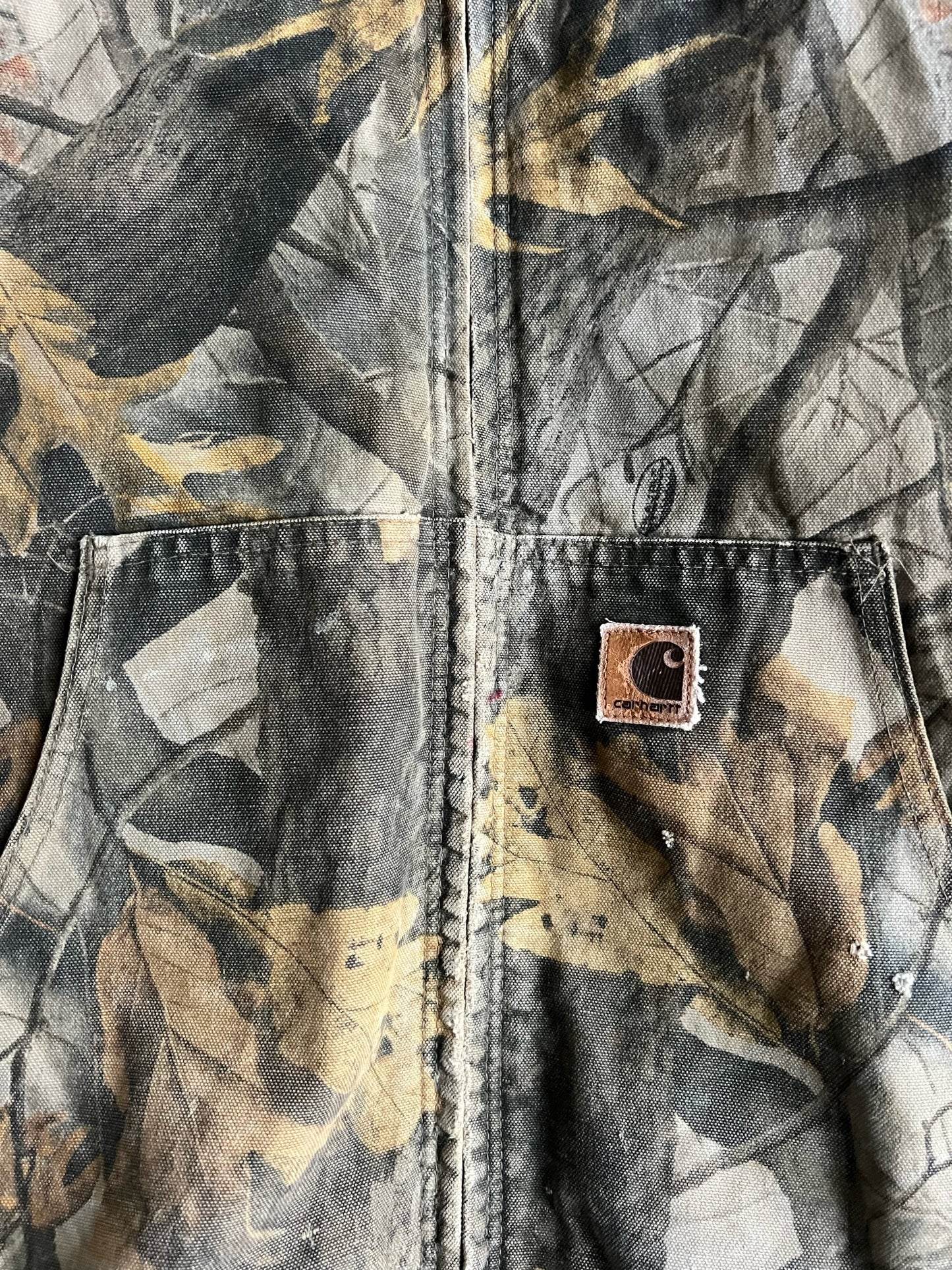 Vintage Camo Hooded Carhartt Jacket - XL