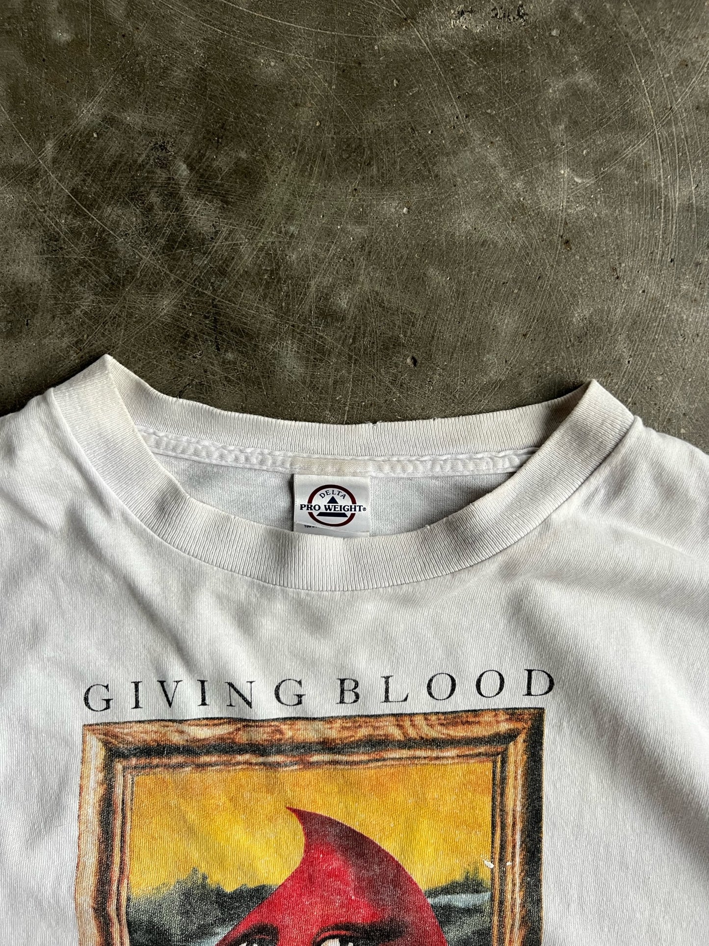 Vintage American Red Cross Give Blood Art Shirt - XL