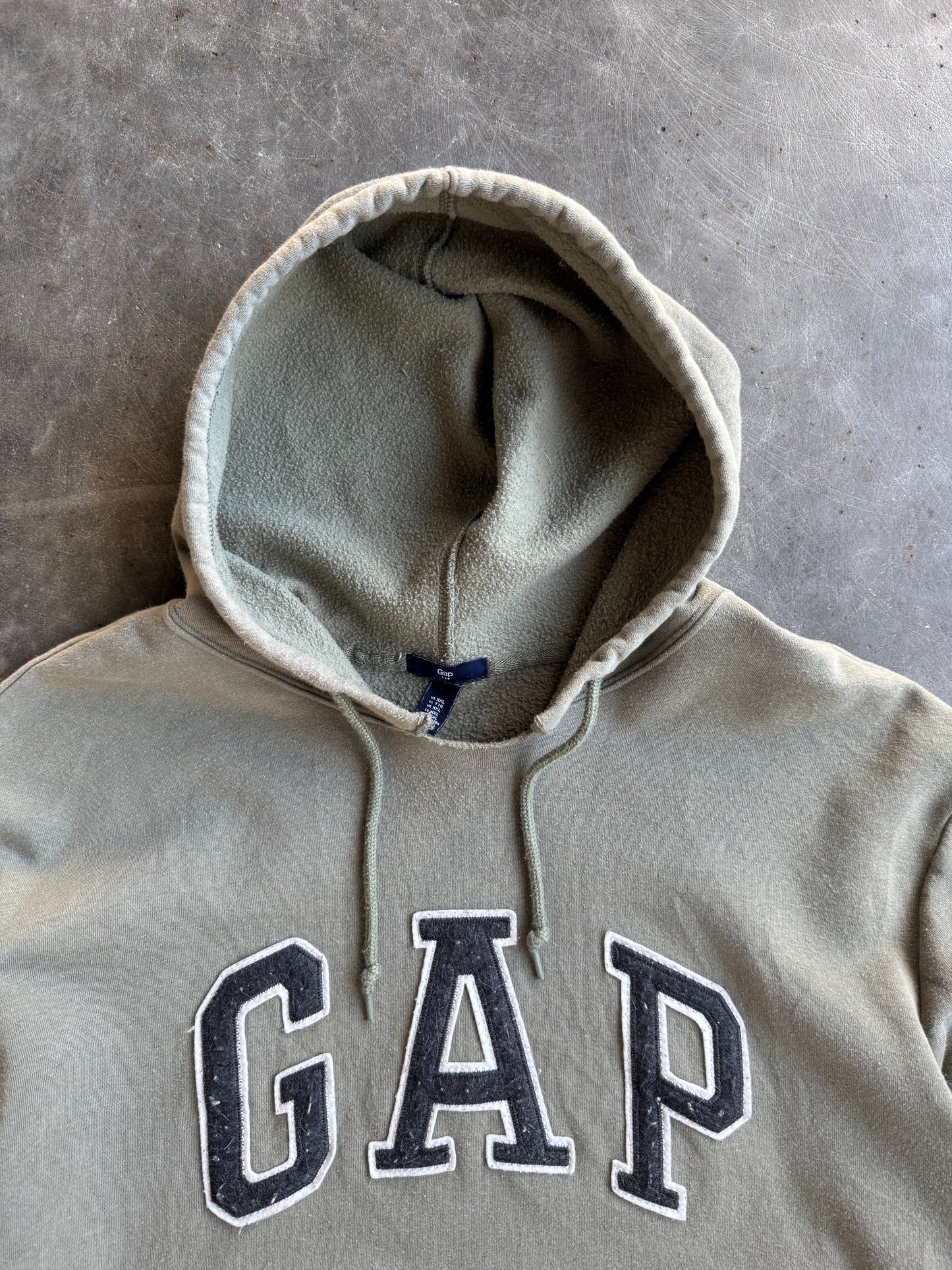 Vintage Olive Green Gap Hoodie - XXL