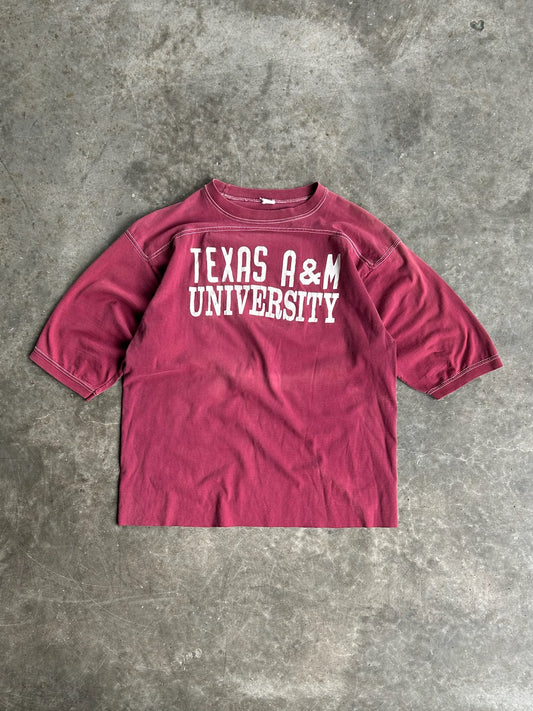 Vintage Texas A&M University Quarter Tee - XL