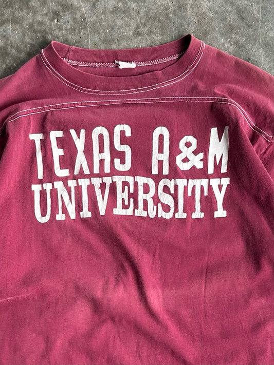 Vintage Texas A&M University Quarter Tee - XL