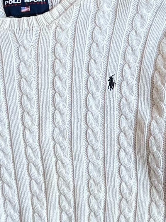 Vintage White Ralph Lauren Sweater - L