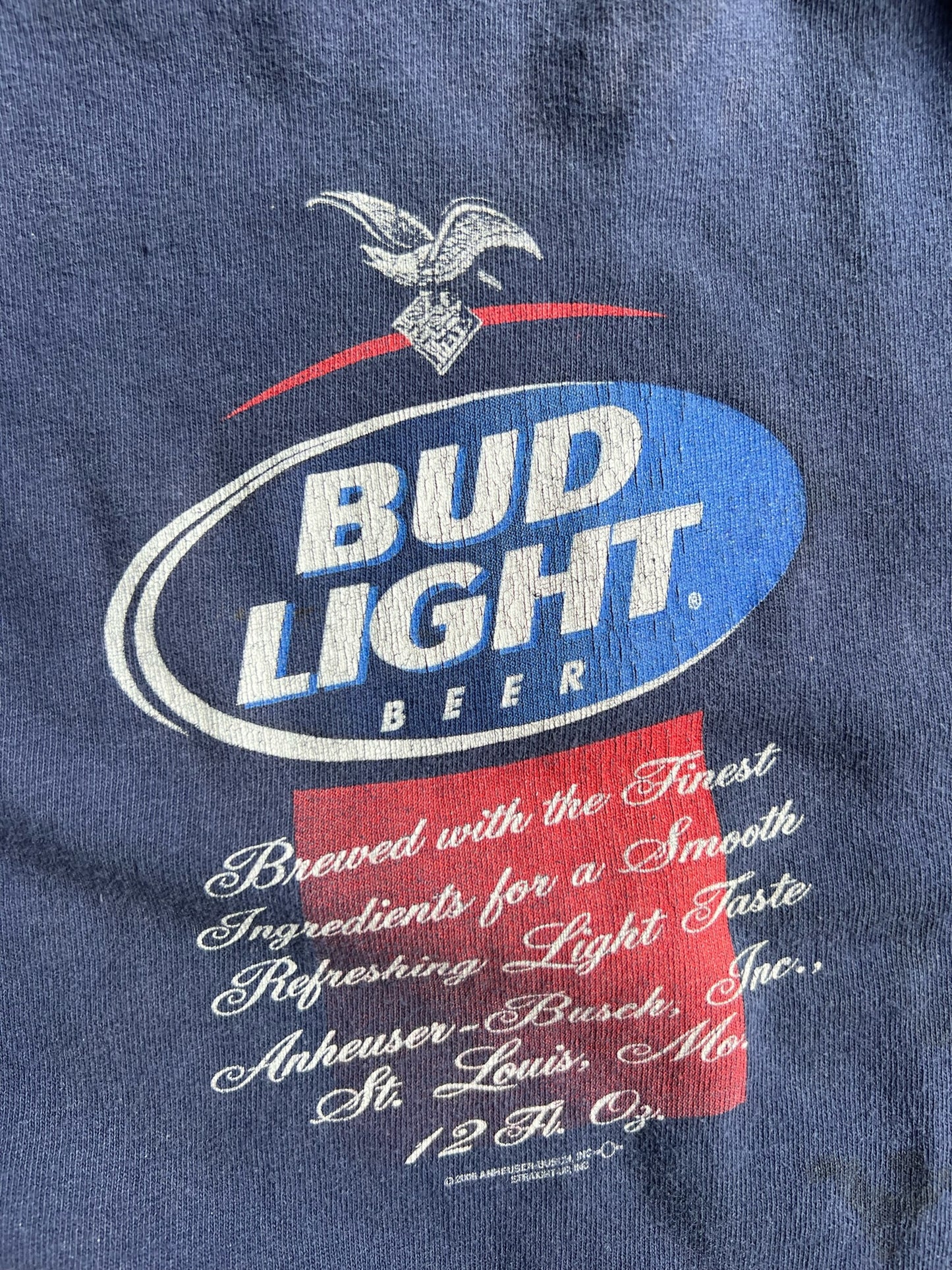 Vintage Navy Bud Light Beer Shirt - L