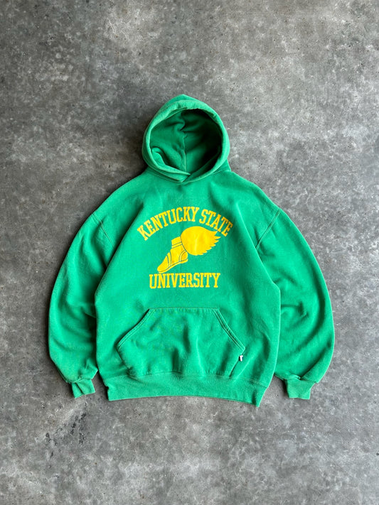 Vintage Green Kentucky State University Hoodie - L