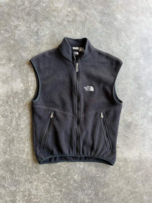 Vintage Black Fleece North Face Vest - S