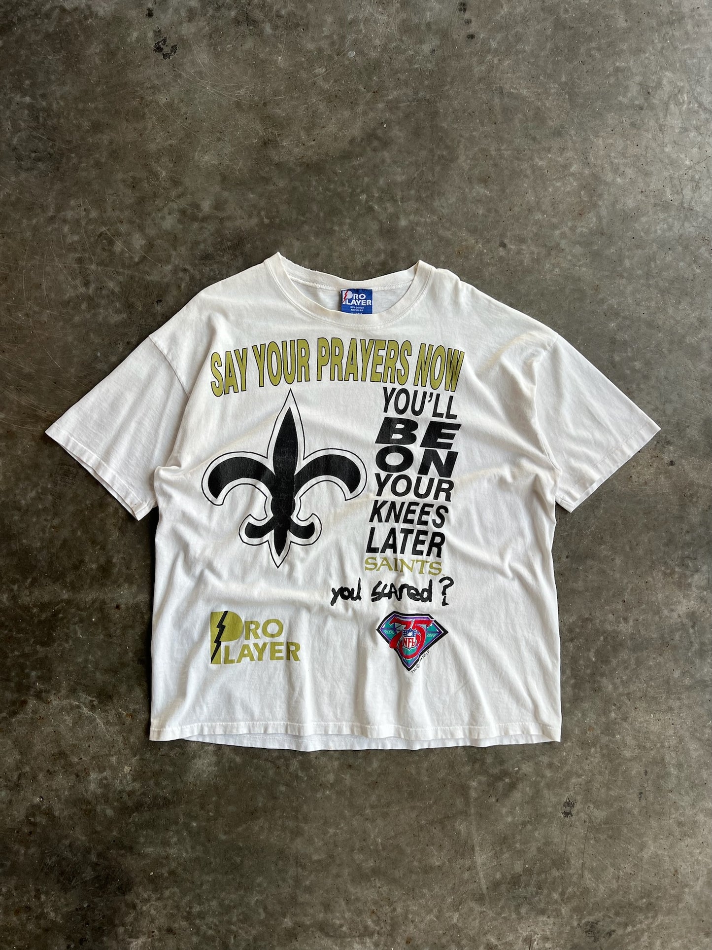 Vintage White 1994 Saints Pro Player Shirt - XL