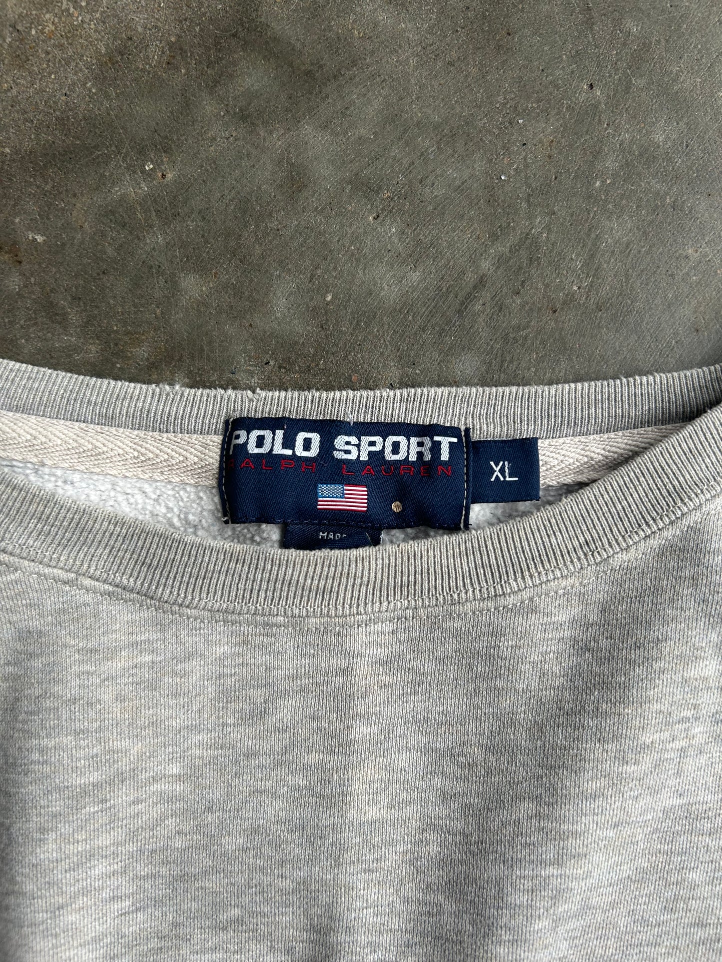 Vintage Grey Polo Crew - XL