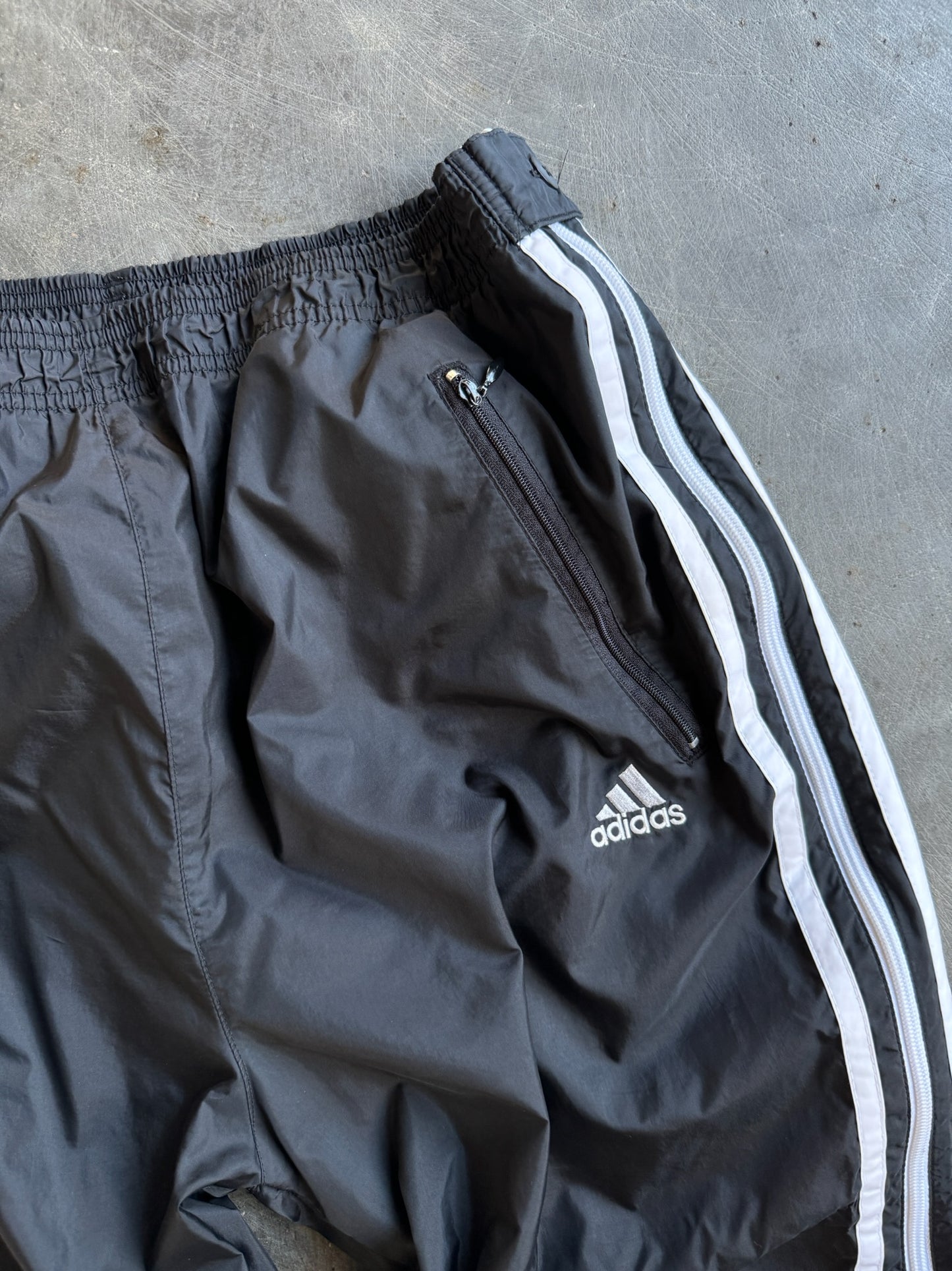 Vintage Black Adidas Track Pants - L