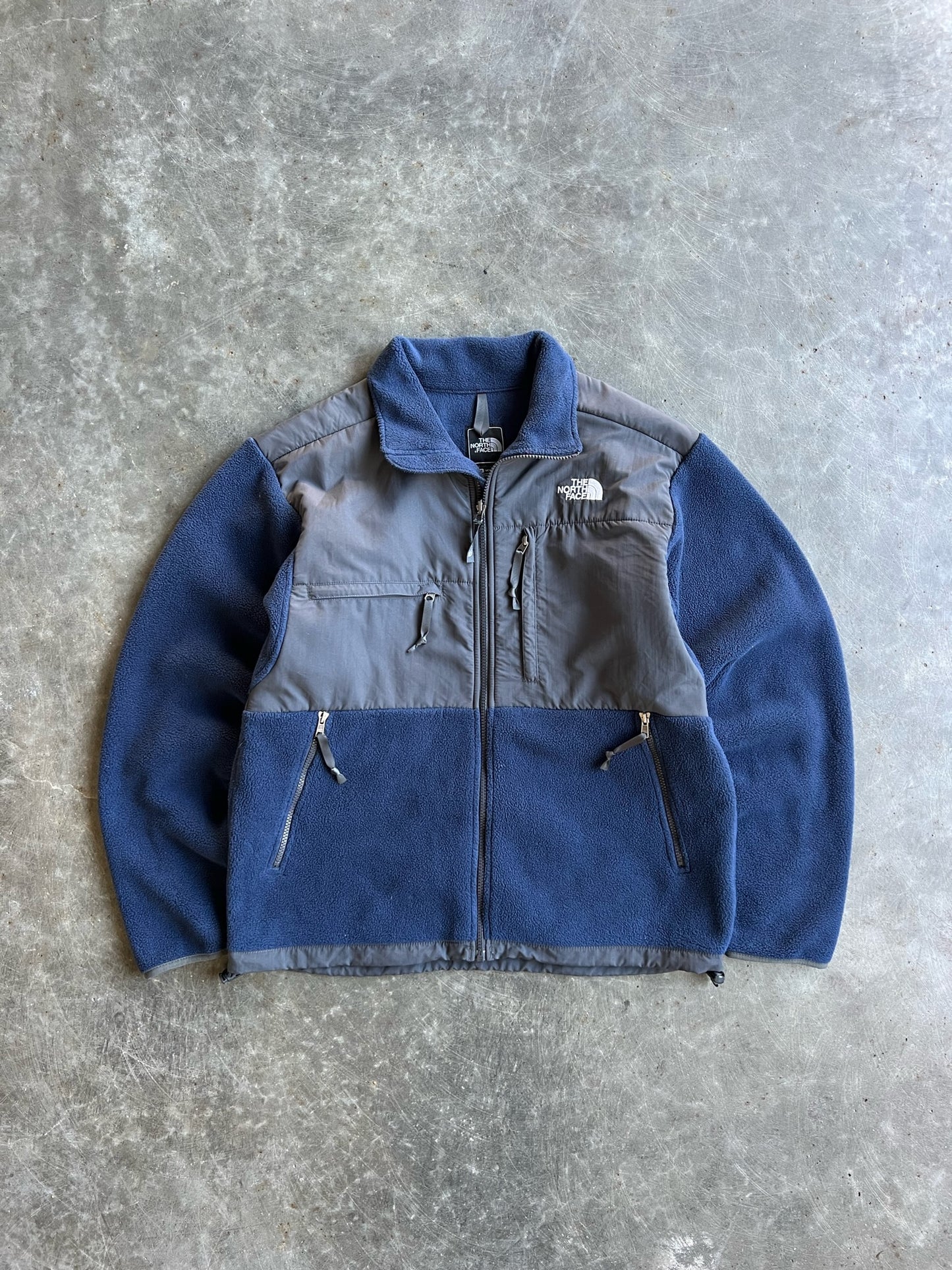 Vintage Navy Fleece North Face Zip Up - M