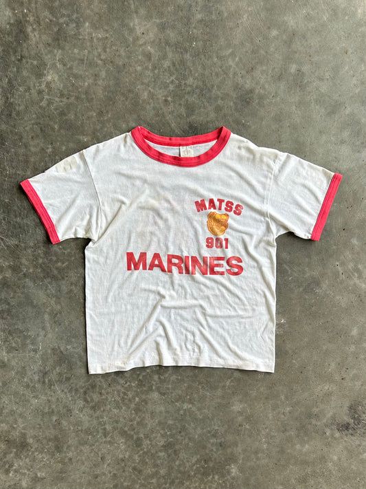 True Vintage Ribbed Marines Tee - L