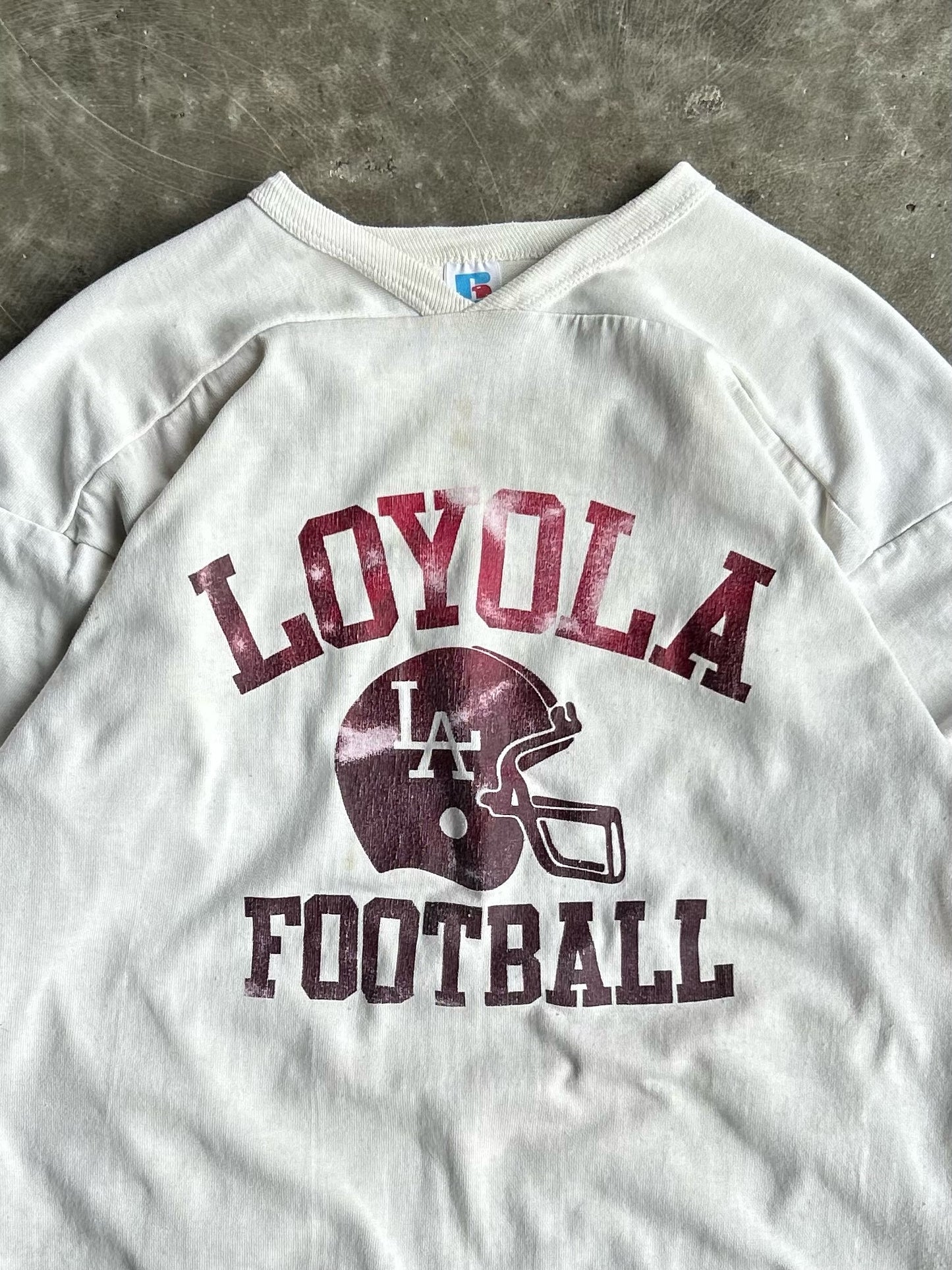 Vintage Russell Athletic Loyola Football Long Sleeve Tee - XL