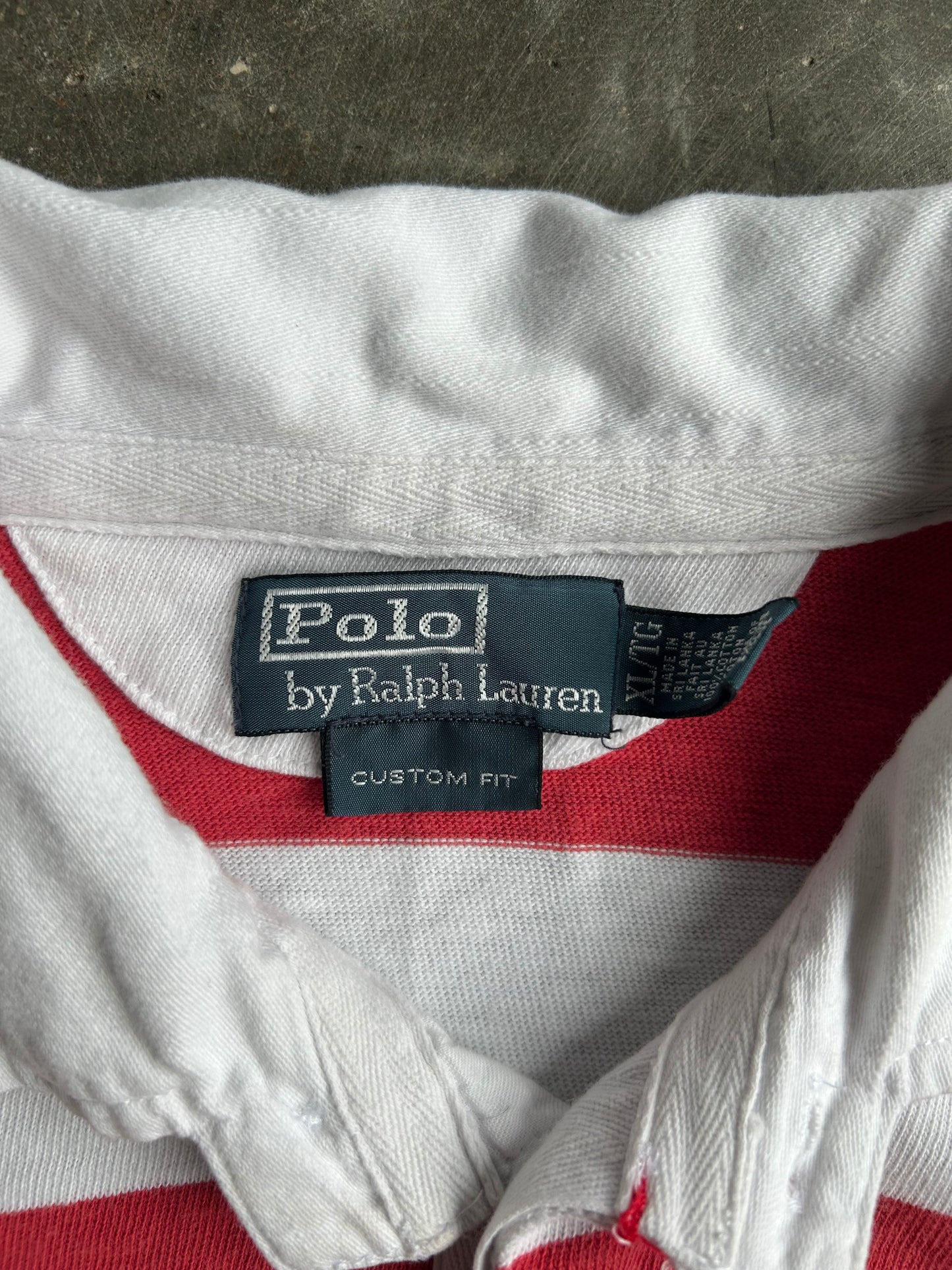 Vintage Ralph Lauren Red Rugby Polo - XL