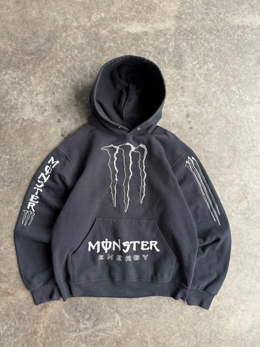 Vintage Black Monster Energy Hoodie - M