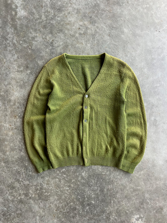 Vintage Olive Green Cardigan - L