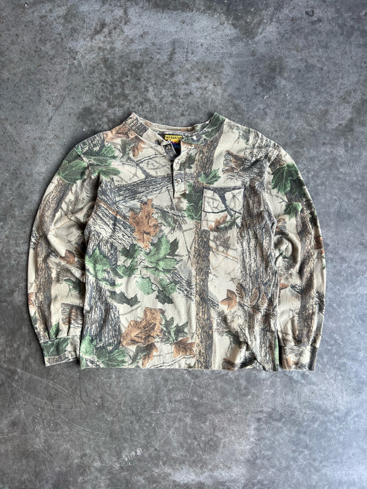 Vintage Faded Sasquatch Realtree Camo Long Sleeve Shirt - L