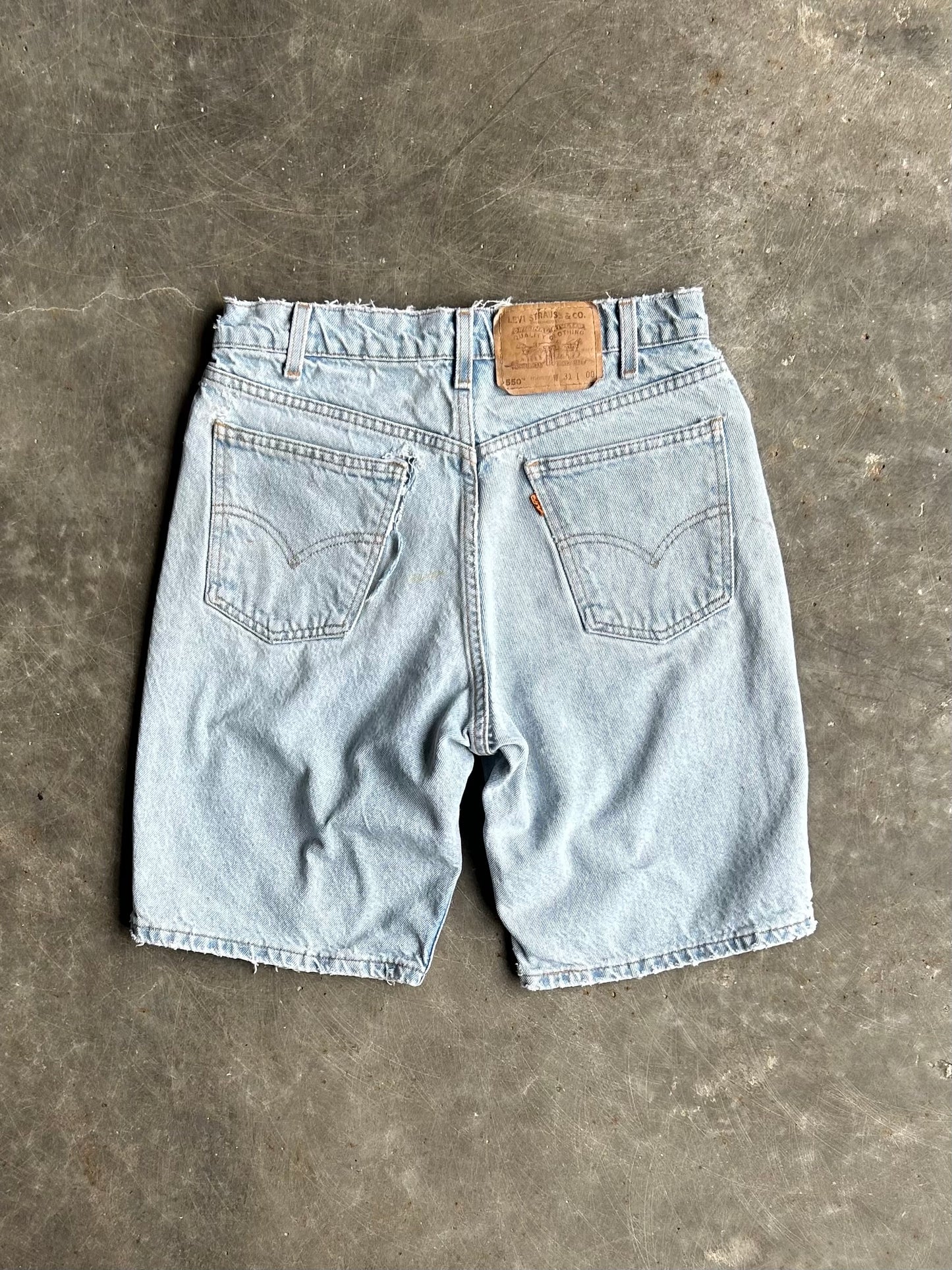 Vintage Levi’s 550 Orange Tab Denim Shorts - 27