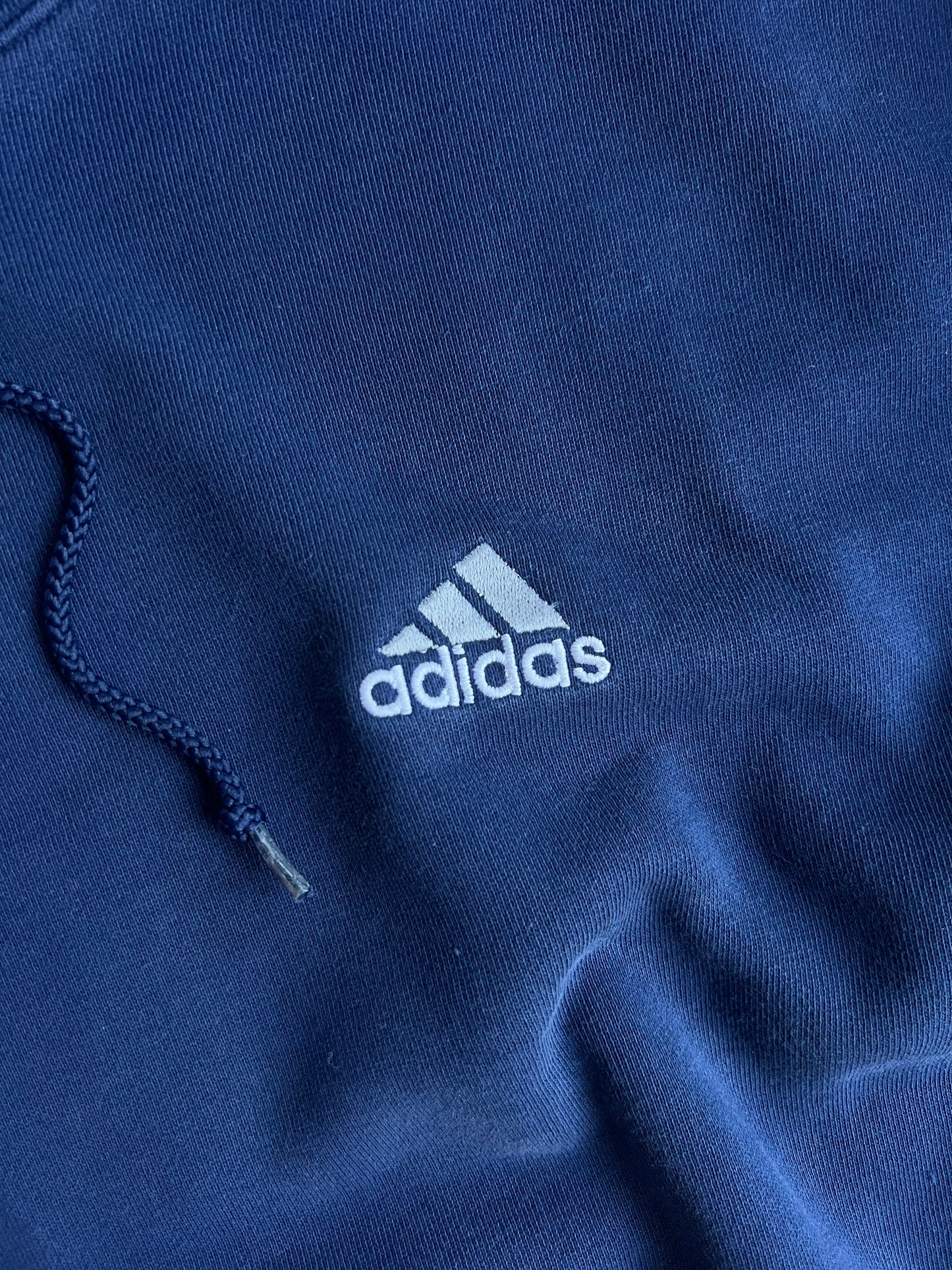 Vintage Navy Adidas Hoodie - XL