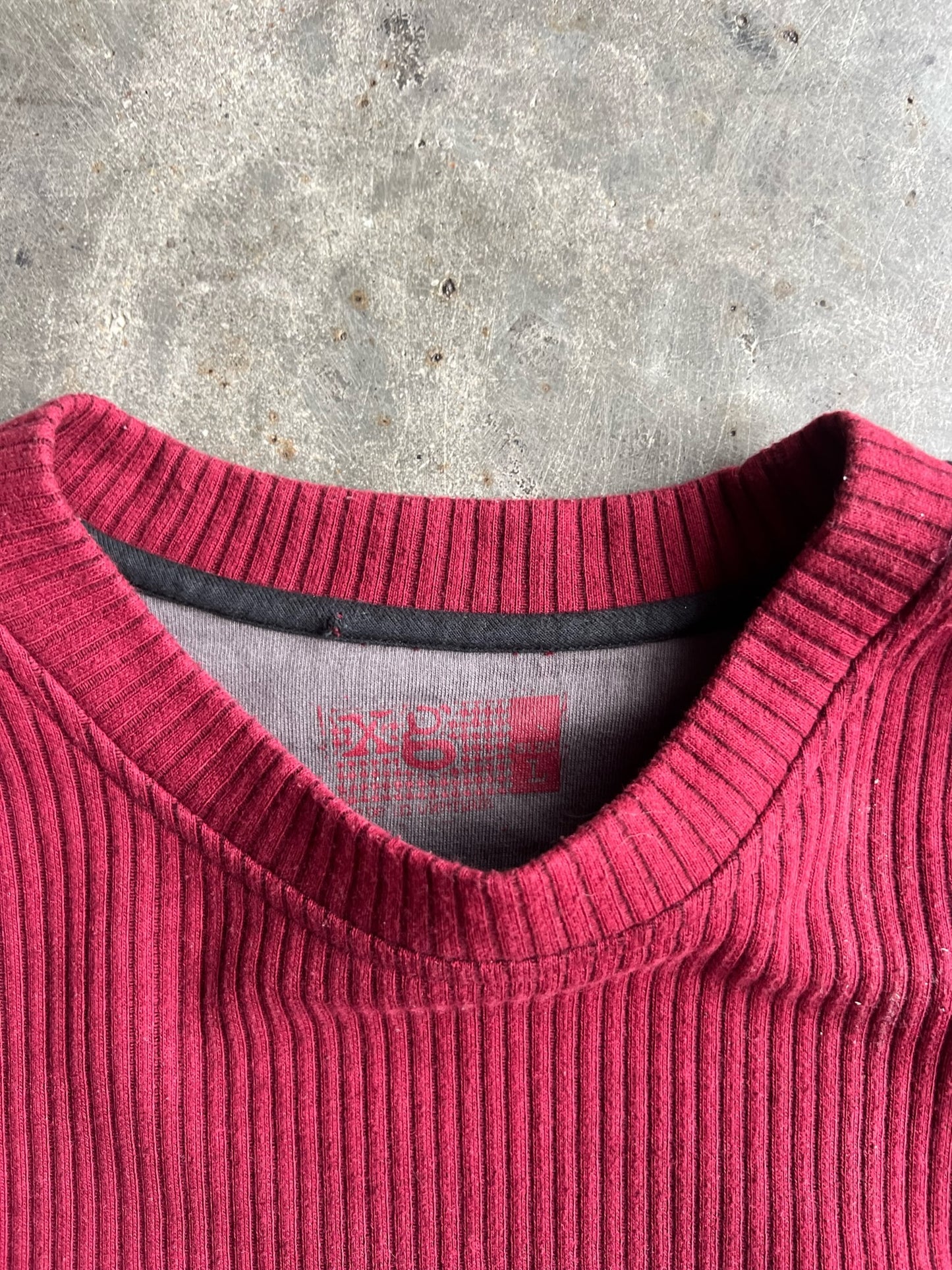 Vintage Xtreme Gear Red Stripe Cropped Sweater - L