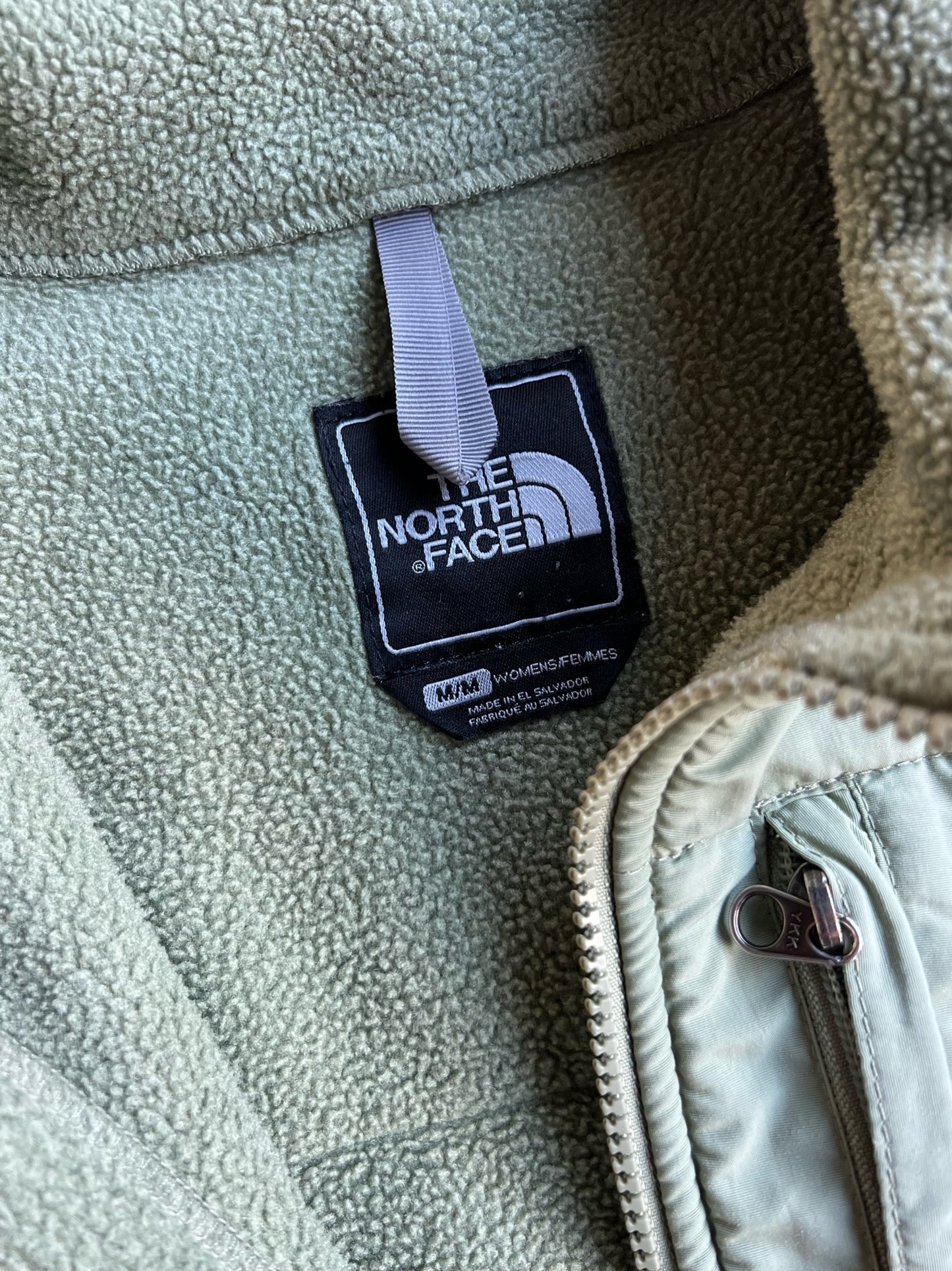 Vintage Sage Green Fleece North Face Jacket - M