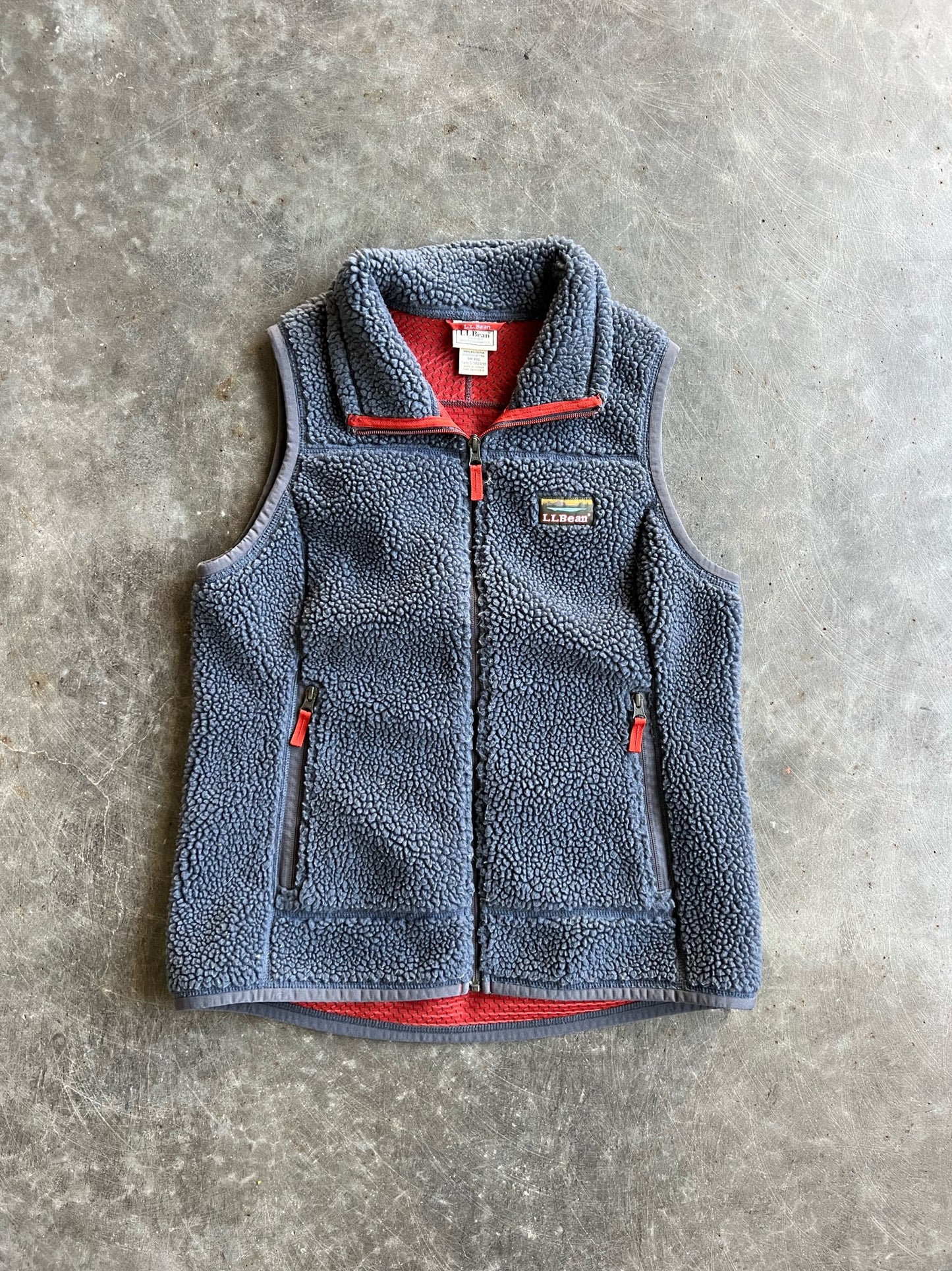 Vintage Grey Fleece LL. Bean Zip Up Vest - S