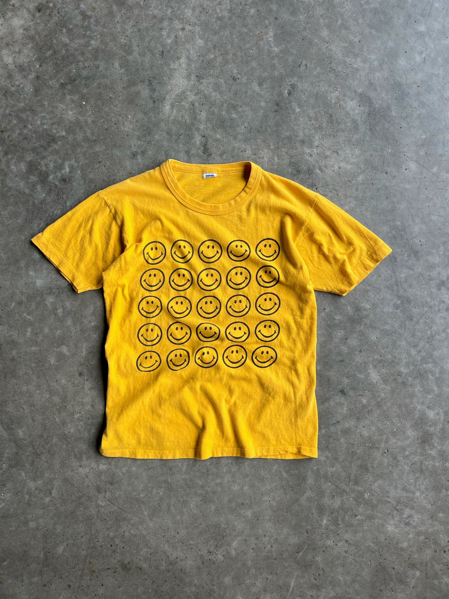 Vintage Yellow Smiley Face Shirt - M