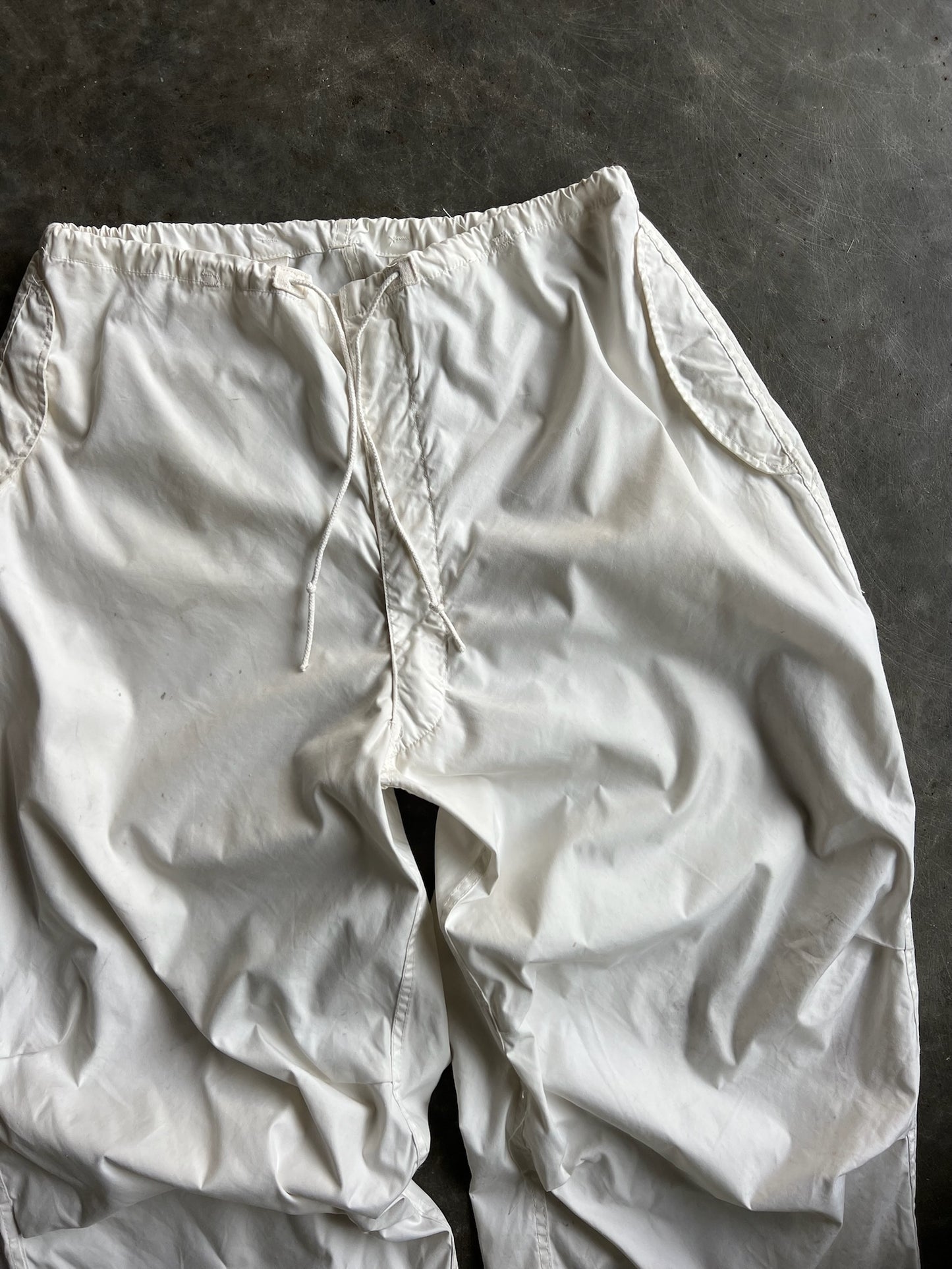 Vintage Cream Parachute Pants - L