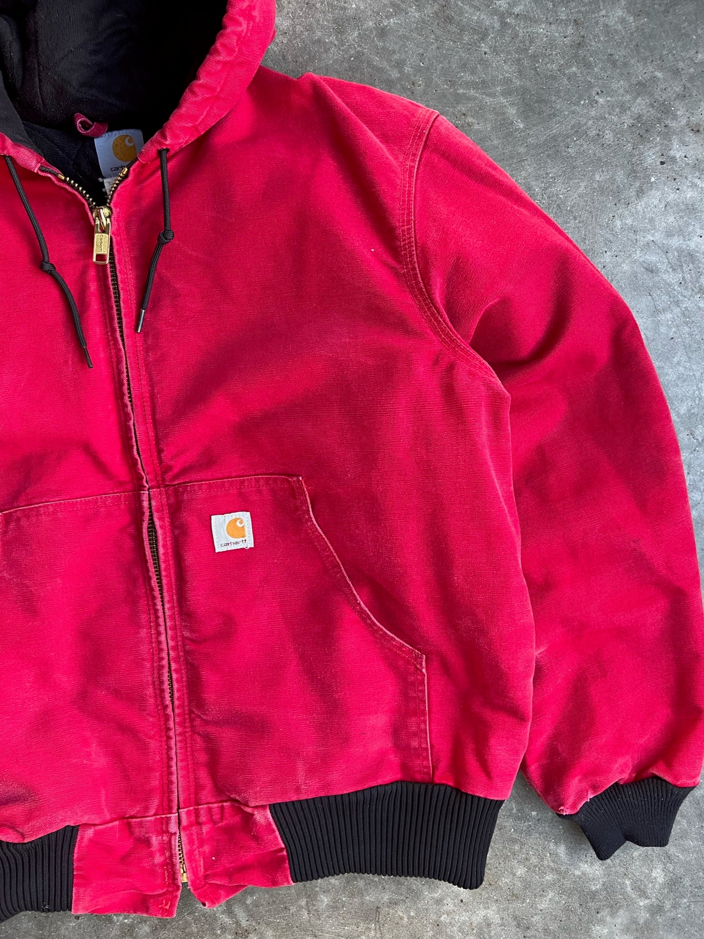 Vintage Hot Pink Hooded Carhartt Jacket - XL