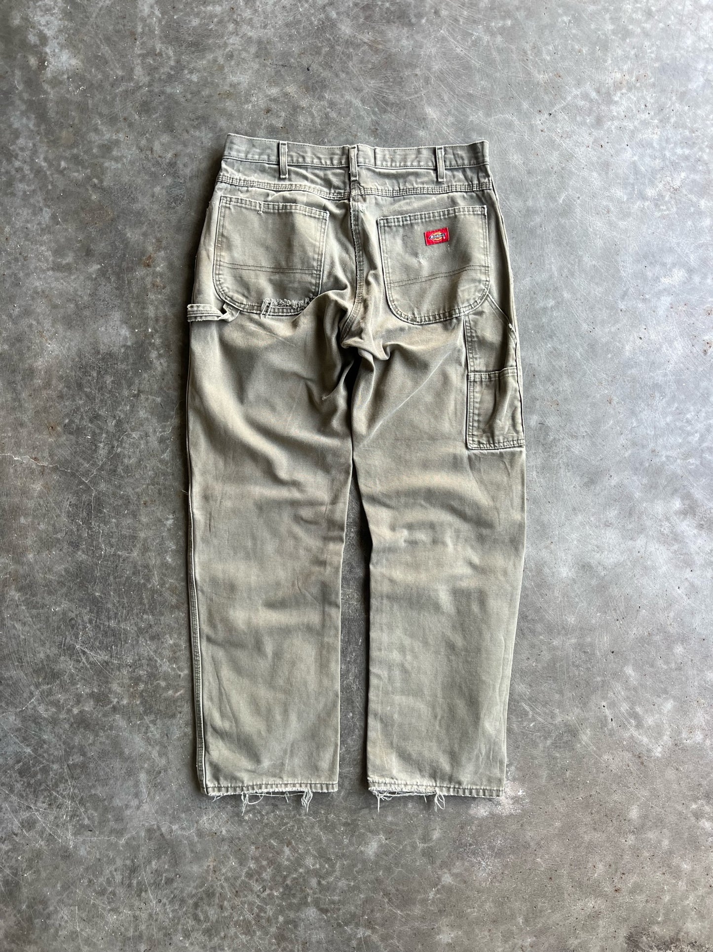 Vintage Distressed Green Dickies Carpenter Pants - 34