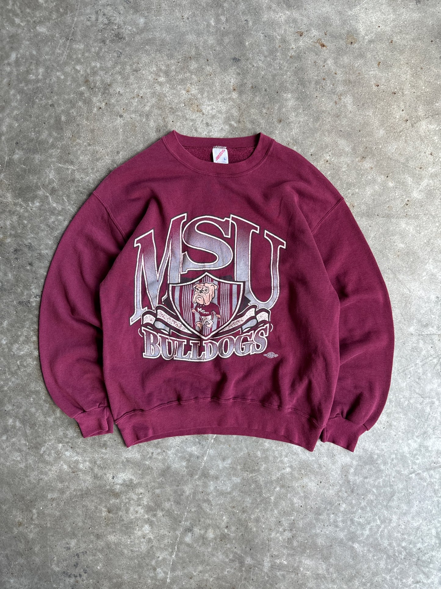 Vintage MSU Bulldogs Crew - L