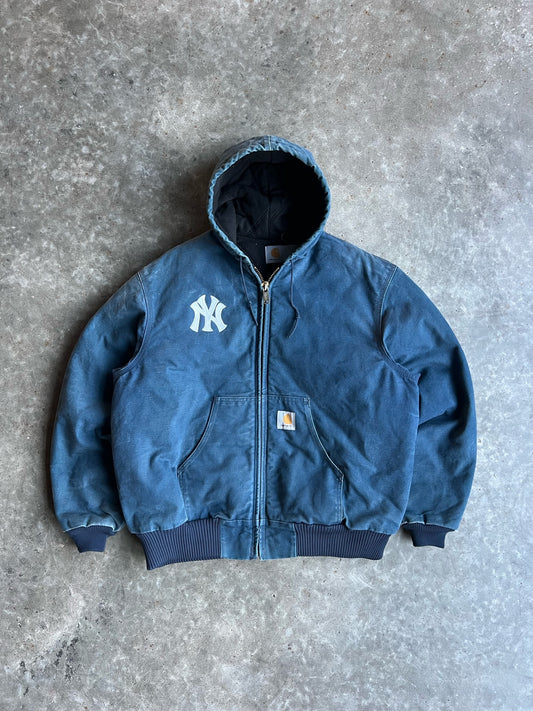 Vintage Yankees Navy Hooded Carhartt Jacket - XL