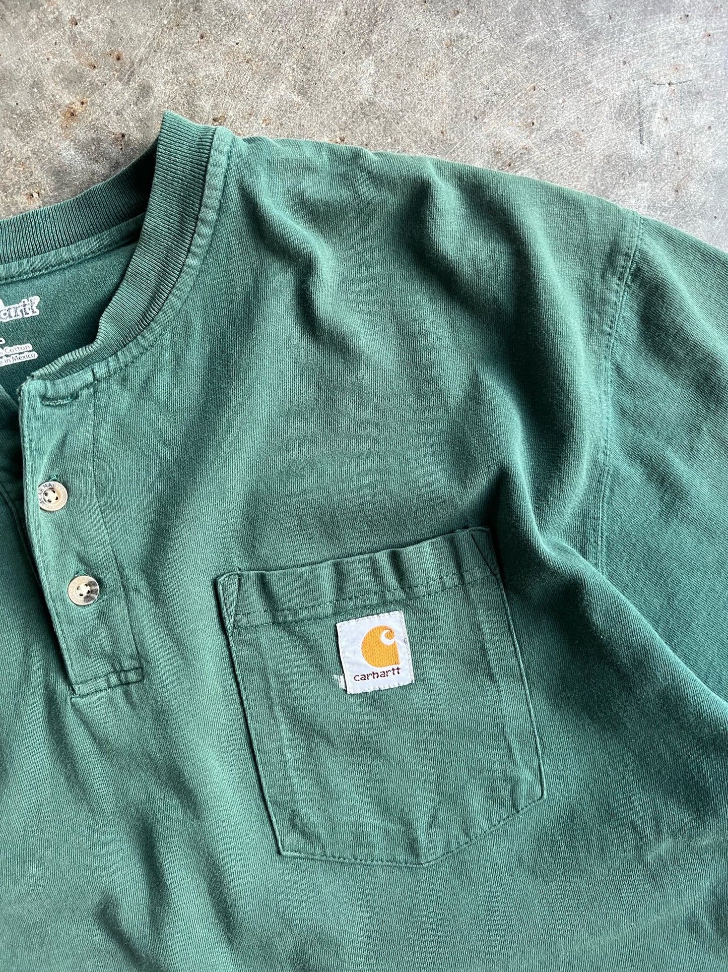 Forest Green Cropped Carhartt Shirt - XL