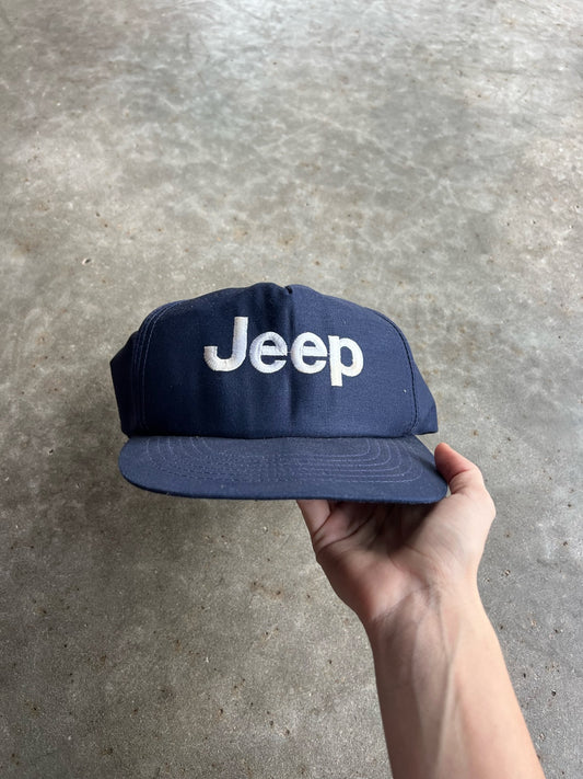 Vintage Navy Jeep Snapback Hat