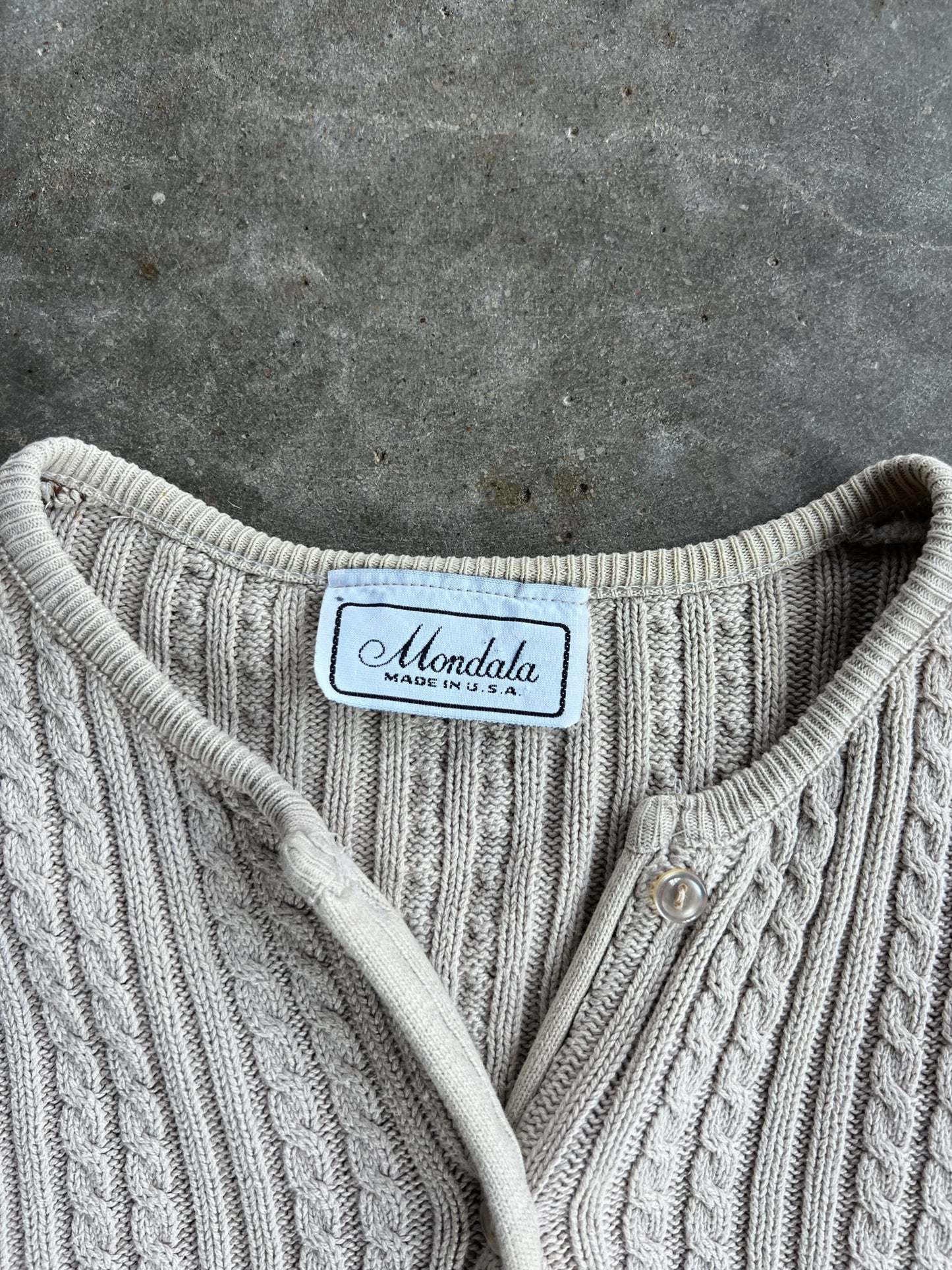 Vintage Cream Mondala Cardigan - M