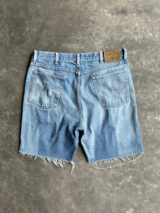 Vintage Wrangler Distressed Denim Shorts - 31